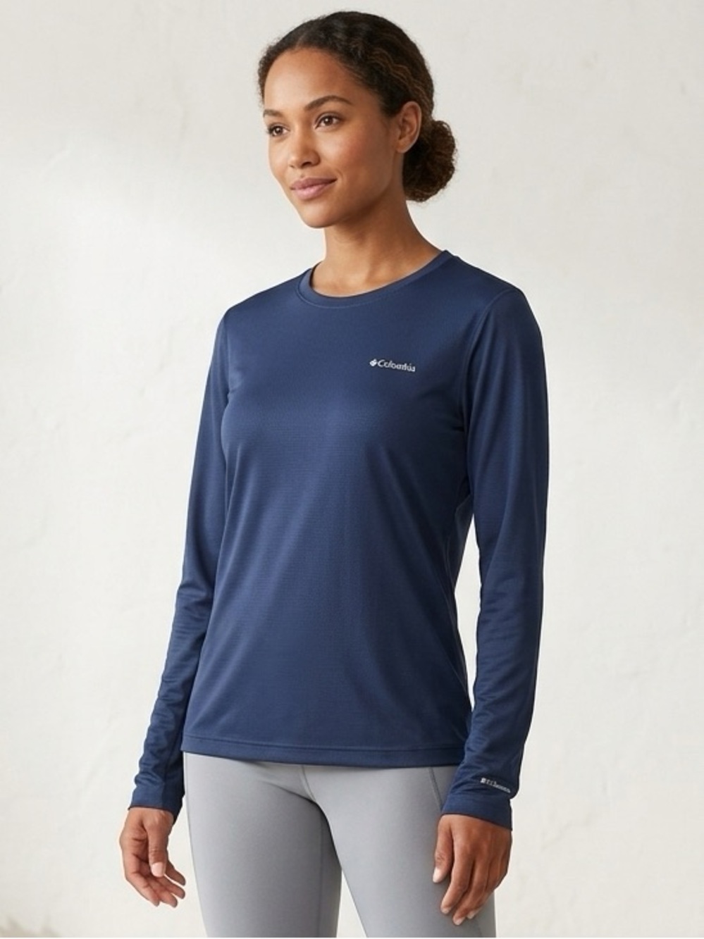 Columbia Shirt Omni-Wick Women's Size Large Blue Long Sleeve